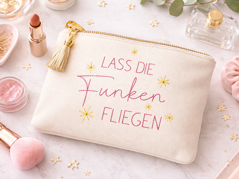 Preview: Motivationssprüche - redwork Stickdatei